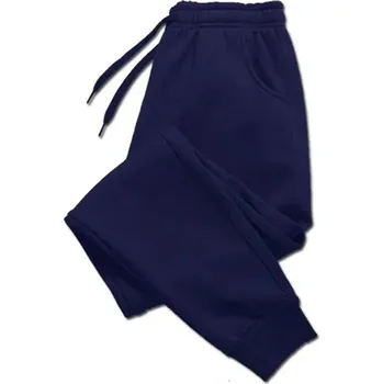 Pánské zateplené tepláky na běh a cvičení s elastickým pasem Barva: Tmavě Modrá, Velikost: 4XL