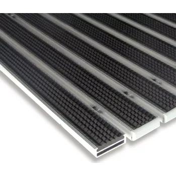 Rohožka Gumová hliníková venkovní vstupní rohož FLOMA Alu Low - 80 x 120 x 1 cm