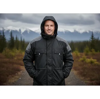 pracovní bunda CXS Bunda FREMONT WINTER, černá Velikost XXXXL černá/šedá