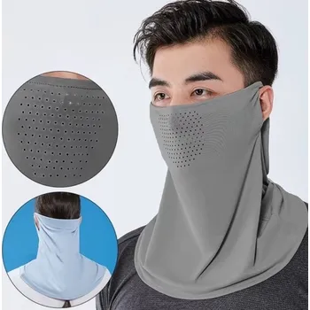 Šátek Letní sportovní šátek s UV ochranou | pokrývka hlavy - Tmavě šedá