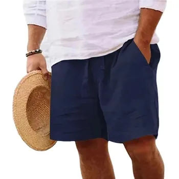 Pánské kraťasy Lehoučké pánské šortky – bavlněné, na sport i pláž Barva: Tmavě Modrá, Velikost: 3XL