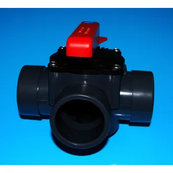 Ventil PVC kohout 50mm, 3 cestný - otáčecí
