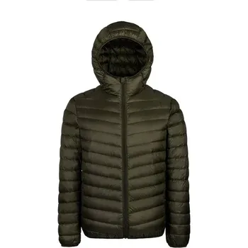 Pánská péřová bunda – lehká, teplá, 90% prachové peří Barva: Tmavě Zelená, Velikost: 4XL