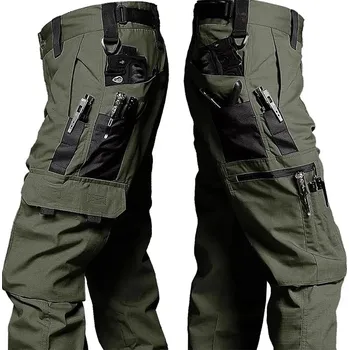 Pánské kalhoty Pánské pracovní kalhoty – outdoorové, voděodolné, kapsy Velikost: L, Barva (Varianta): Šedá