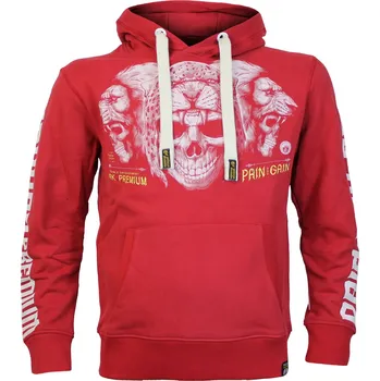 Pánská mikina Pánská mikina Yakuza Premium s kapucí 3923 red velikost: 3XL