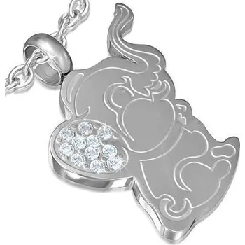 Přívěsek Přívěsky ocel slon se zirkony 10 (Přívěsky pro štěstí)