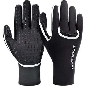 Cyklistické rukavice Rockbros Celopropustné cyklistické rukavice Rockbros, velikost: S/M - černé