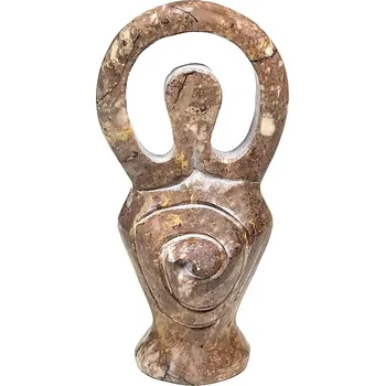 Soška bohyně z mastku výška 12 cm, přírodní kámen, ruční výroba