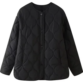 Dámská softshellová bunda Dámská prošívaná bunda – podzimní/přechodová parka Velikost: M, Barva (Varianta): Černá