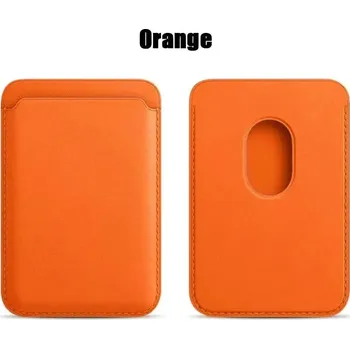 Ledvinka Kožené pouzdro na iPhone – MagSafe, držák na karty Barva (Varianta): Oranžová