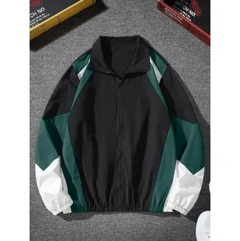 Pánská softshellová bunda Pánská lehká větruodolná bunda s barevným blokem Barva: Modrá, Velikost: S