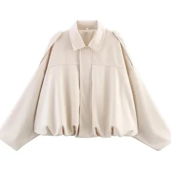 Dámská softshellová bunda Dámská bomber bunda – semišový vzhled, módní střih Velikost: L, Barva (Varianta): MiSe