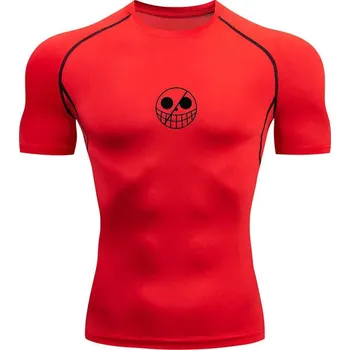 Sportovní set s anime potiskem – tréninkový komplet Velikost: S, Barva (Varianta): Červená