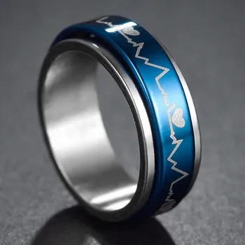 Prsten Otočný prsten proti stresu pro ženy i muže | fidget prsten, antistresový prsten - 91R4 , 10