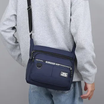 Pánská brašna přes rameno – praktická s vícero kapsami Barva (Varianta): Tmavě modrá