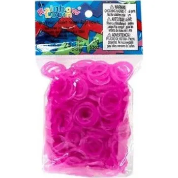 kreativní sada RAINBOW LOOM gumičky RŮŽOVÉ průhledné