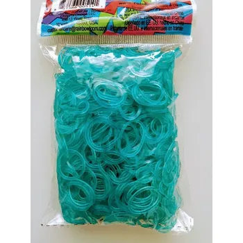kreativní sada RAINBOW LOOM gumičky MODRÉ TYRKYSVÉ průhledné