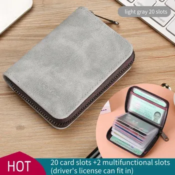 Ledvinka Ultra tenké pouzdro na karty – pro doklady a řidičský průkaz Barva (Varianta): Light gray [Mirror Window type 20 card position]]