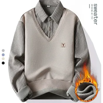 Pánský svetr Pánské polo svetry s límečkem – hřejivý podzimní styl Velikost: XL, Barva (Varianta): JR9036 Beige