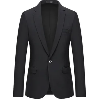 Jednořadé sako – slim fit střih pro volný čas a business styl Velikost: XL, Barva (Varianta): Černá