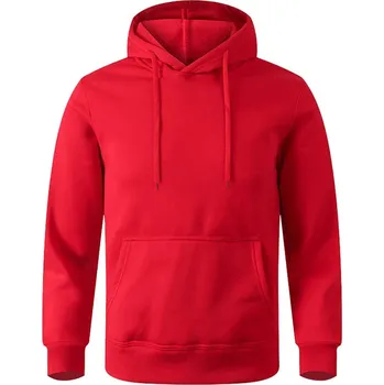 Dámská mikina Unisex mikina s kapucí – streetwear střih, kapsa, sport styl Barva: Červená, Velikost: 4XL