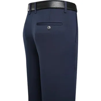 Pánské kalhoty Pánské formální kalhoty – rovný střih pro business i volný čas Velikost: 30, Barva (Varianta): Stretch BLUE