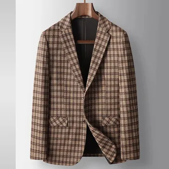 Kárované business sako – britský styl pro moderního muže Velikost: 3XL, Barva (Varianta): Kage