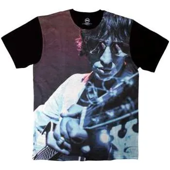 Pánské oblečení Merch Richard Ashcroft: Richard Ashcroft Unisex T-shirt: Guitar (all Over Print) (black) (xx-large) XXL