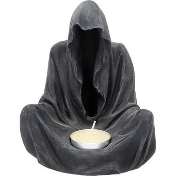 Svícen POSLEDNÍ OHEŇ, reaper, smrtka, svícen na čajovou svíčku