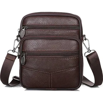 Pánská kožená taška přes rameno – business crossbody styl Barva (Varianta): dark brown B