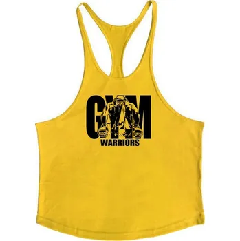 Pánský tréninkový nátělník – do posilovny, bez rukávů Barva: Žlutá, Velikost: L