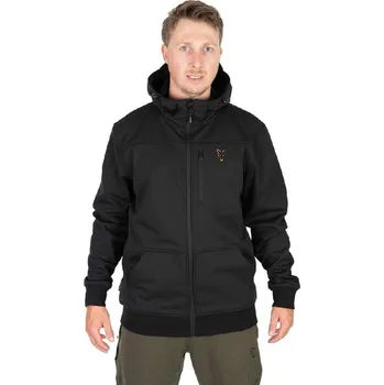 Rybářské oblečení FOX Collection Soft Shell Jacket Black Orange, XL