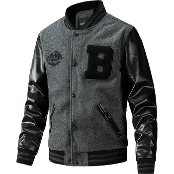 Pánská softshellová bunda Pánská baseballová bunda – outdoorový styl, volný střih Barva: Šedá, Velikost: XL