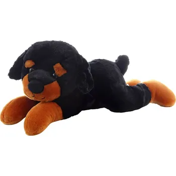 plyšák PLYŠ Pes ležící tmavý 40cm