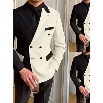 Dvoudílný slavnostní oblek – elegantní střih pro ženicha Velikost: S, Barva (Varianta): Černá