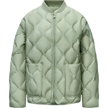 Dámská softshellová bunda Dámská zimní bunda – baseballový límec, lehká a volná Barva: Zelená, Velikost: L