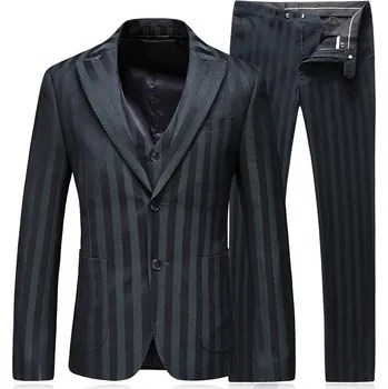 Třídílný oblek pro větší postavy – business a ležérní styl Velikost: 3XS, Barva (Varianta): Zelená