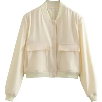 Dámská softshellová bunda Dámská bomber bunda s kapsami a zapínáním na knoflíky Velikost: S, Barva (Varianta): as picture 3