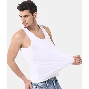 Pánské tričko Pánský bavlněný nátělník – sportovní slim střih bez rukávů Velikost: M, Barva (Varianta): 01baise