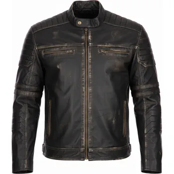 Pánská casual bunda Pánská Kožená Bunda Rocky V2 ExVange Brixton Černá Velikost: 5XL