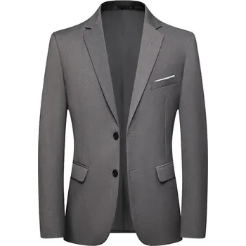 Pánský oblek Korejský pánský oblek s čistým střihem pro volný čas i práci Velikost: XXS, Barva (Varianta): Gray 1