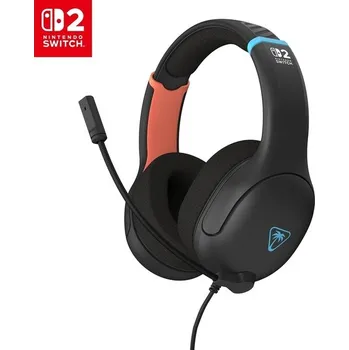 Sluchátka Herní sluchátka Turtle Beach Airlite Fit, pro Nintendo Switch 2, Charcoal Black Černá/červená