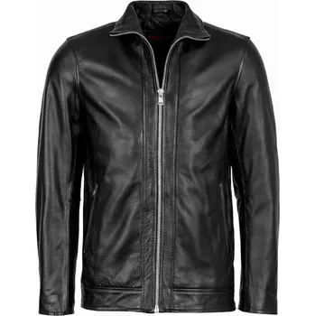 Pánská casual bunda Pánská Kožená Bunda Khan Dominé Brixton Černá Velikost: 2XL