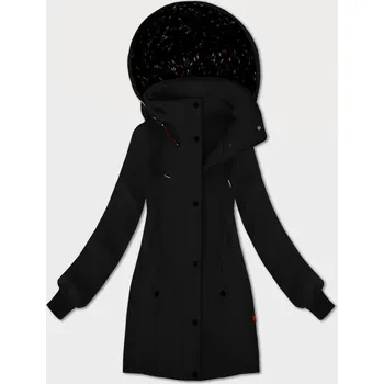 Dámská mikina Černá dámská mikina s kapucí a se stojáčkem LHD (AMG-171) odstíny černé XXL (44)