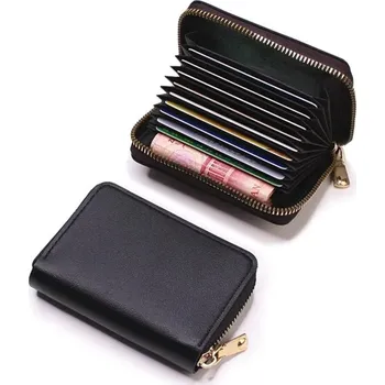 Outdoorové zavazadlo Pouzdro na karty z PU kůže – na 20 karet, mince a doklady Barva (Varianta): 11 Slots Black