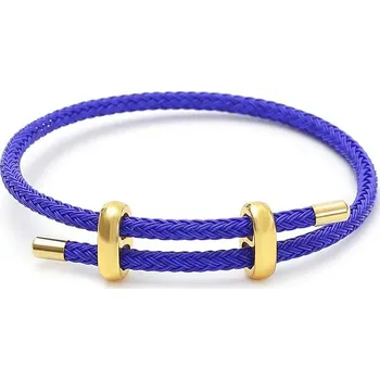 Náramek Pletený vintage náramek pro páry s ocelí | šperk - Jako obrázek modrá