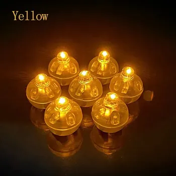 Party dekorace 50 ks Barevná blikající led světýlka do balónků | párty dekorace, led ozdoby - žlutá