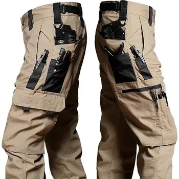 Pánské kalhoty Pánské pracovní kalhoty – outdoorové, voděodolné, kapsy Velikost: S, Barva (Varianta): Khaki