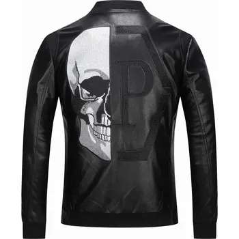 Pánská softshellová bunda Zateplená kožená unisex bunda – volný střih pro zimu Barva: Černá, Velikost: M