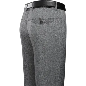 Pánské kalhoty Pánské formální kalhoty – rovný střih, volné a elastické Velikost: 40, Barva (Varianta): 812 Mid-grey